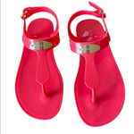 Michael Kors NEW  Plate Jelly Coral Reef Toe Post Sandal  CORAL Photo 5
