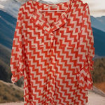 None EUC Beautiful Under Skies blouse top‎ with chevron pattern- size M Photo 0