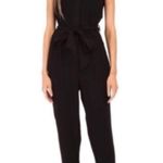 Kate Spade black button up tie waist jumpsuit Photo 1