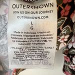 Outerknown  Floral Long Sleeve Romper, Size Large,  Linen & Organic Cotton NWT Photo 11