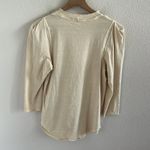 Free People  We the Free Clover Top Oatmeal 100% Cotton Neutral Boho Small Photo 3