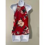 Abercrombie & Fitch Abercrombie Fitch Red Floral Halter Neck Sleeveless Top Women's Size S Photo 3