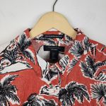 Tahari  100% Linen Button Down Shirt Short Sleeve Hawaiian Top Size L Photo 5