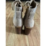 Michael Kors tan chunky heel sparkly boots leather suede size 6M New combat Photo 4