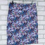 Margaret M Slimming Multicolor Floral Pencil Skirt Size S Blue Photo 2