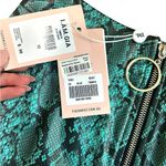 Tiger Mist Faux Snakeskin Mini Skirt Size XS NEW Blue Snake Photo 4