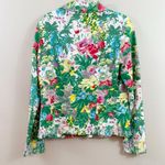 Le Tricot Longhin Floral Green Funky Blazer Size L Photo 3