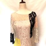 Bar III   Patchwork Lace Sheath Dress Sz M Romantic Whimsigoth Colorblock Boho Photo 1