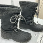 Womans Storm By Cougar Conga Midcalf Winter Boots 9 Black Liaceup Lined Photo 0