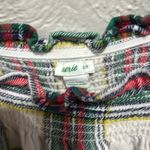 Aerie womens plaid ruffle flannel romper pajama size small Photo 2