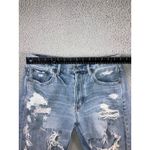 American Eagle  Girlfriend Jeans Women 8‎ Short High Rise Distressed Thrashed Photo 2