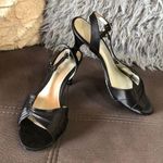 Liz Claiborne BlackSatinFabric Slingback Sandals 6 Photo 0