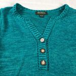 Eddie Bauer  Turquoise Pull Over Sweater S Photo 3