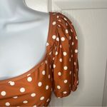 Marina West Brown White Polka Dot Two Piece Swimsuit Set Bikini Sleeve XL NWT Brown Photo 4