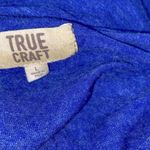 True Craft  blue knit top longsleeve size large cotton Photo 3
