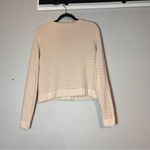 Reiss  Cardigan Sweater Textured Beige Cream Clasp Front Cotton Size Medium Photo 5