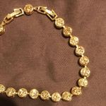 Bracelet Gold Plated w/ Round Yellow Stones; 2 Clasps NWOT Never Worn Photo 2
