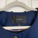 J.Crew NWT Relaxed Lady Jacket Double Serge Navy Blue x Gold Collarless Wool 4 Photo 5