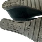 Arche Suede Wedge Tall High Boots Side Zip Leather Stripe Black Size 38 US 7 Photo 12