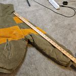 Fashion On Earth  Size Medium M Puffer Coat Green Yellow Mustard Cropped Photo 10