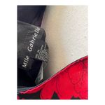 Mlle Gabrielle  Black Dress with Red Floral Design Size 14 Photo 3