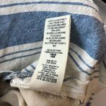 Free People  Blue White Tuscan Tie Waist Wrap Cotton Linen Blend Mini Skirt 0 Photo 5