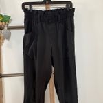 Athleta  Skyline Black Paper Bag Pull On Pants High Waist Tapered Leg Size 4 Photo 3