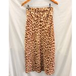 Free People  Leopard Print Midi Skirt US 4 Fall‎ Slip Lightweight Photo 4