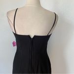 J.R. Nites by Caliendo Vintage 90’s Solid Black Beaded & Sequin Floral Accent Sheath Dress Photo 5
