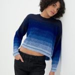 American Eagle  boxy striped ombré sweater blue Photo 4