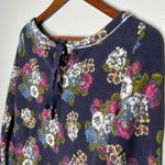 Anthropologie  Saturday Sunday navy floral back tie bow opening size small Photo 6