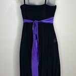 Taboo  Y2K semi formal black purple dress pleated empire waist large whimsygoth Photo 3