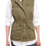 Per Se  Khaki Utility Jacket army green size small Photo 0