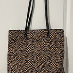 Vera Bradley Zebra Print Tote Bag Quilted Fabric Shoulder Handbag Stylish Photo 0