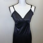 Sears vintage sexy black nylon slip negligee nightgown Size 36 Photo 1