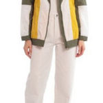 Avec Les Filles  Colorblock Nylon Track Jacket - Size‎ S - Olive Multi - NWT Photo 0