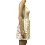 Just Ginger Cream Lace Overlay Skater Exposed Zipper Sleeveless Mini Dress M White Size undefined Photo 2