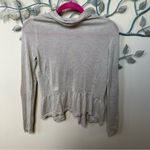 Banana Republic ❤️ open front gold shimmer peplum cardigan sweater EUC Photo 6