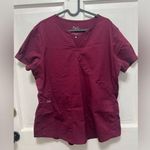 NRG by Barco Burgundy Maroon Women's Large Scrub Top Red Photo 0