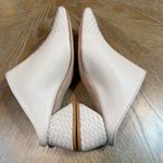 The Odells Leather Lola Mule Chunky Heel Woven Natural Nude Cream Sz 37 US 6.5 Photo 6