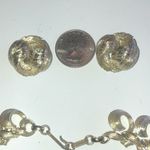 Lisner Light Gold Tone Chunky Retro 50s 60s Necklace Bracelet Earrings Set Photo 7