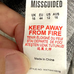 Missguided  | Size 12 | Buffalo Check Plaid Button Down Shirt with Ruffled Bib Photo 6