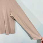 Aritzia  Babaton Women's Oatmeal Ribbed Funnel Neck Long Sleeve Top Size XL Photo 5