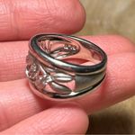 Sterling Silver Floral CZ Band 925  Ring Photo 11