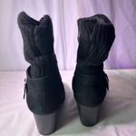 Torrid Black Heeled Boots with Knit Cuff Photo 10