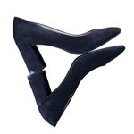 Kelly & Katie  Womens 9 M Liya Slip On Pumps Black Casual Heel Faux Suede Shoes Photo 7