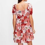 Loft  Poppy floral square neck‎ puff sleeve dress Women’s SIZE 14 fall wedding Photo 1