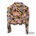Urban Outfitters  UO Angela Fleece Half Zip Cropped Floral Pullover Sweatshirt Photo 6