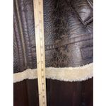 Free People  Dark Brown Vegan Leather, Shepherd, Moto Bomber Vest‎ Women's Xs Photo 9