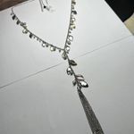 White House | Black Market  Long Beaded Y Drop Necklace Two Tone Blue Green NWT Photo 1